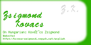 zsigmond kovacs business card